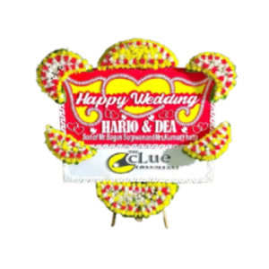 Bunga Papan Happy Wedding