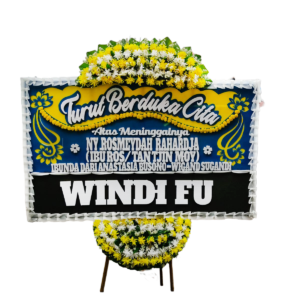 Papan Bunga Duka Cita - Deep Sympathy Blue