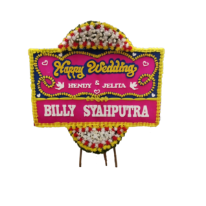 Papan Bunga Happy Wedding - Pink Romance Series