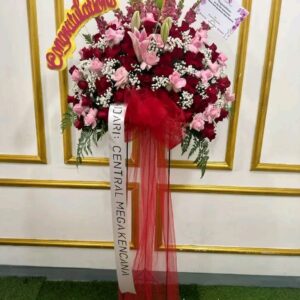 Standing Flower Merah Pink