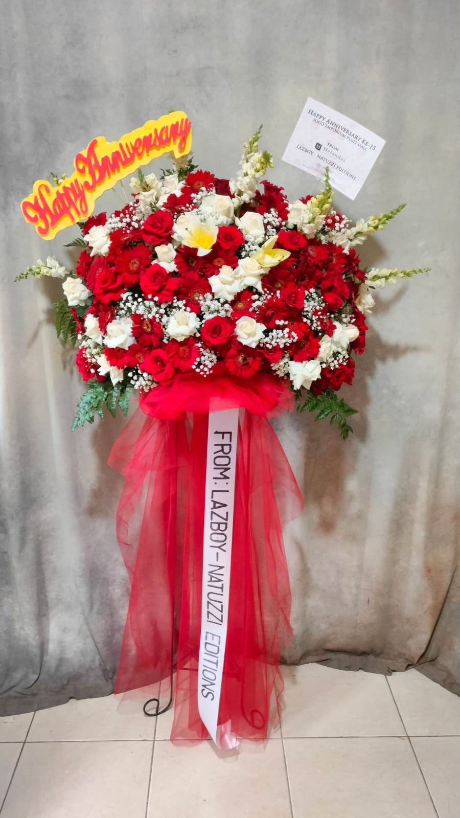 Standing Flower Merah Putih