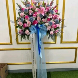 Standing Flower Pink Biru