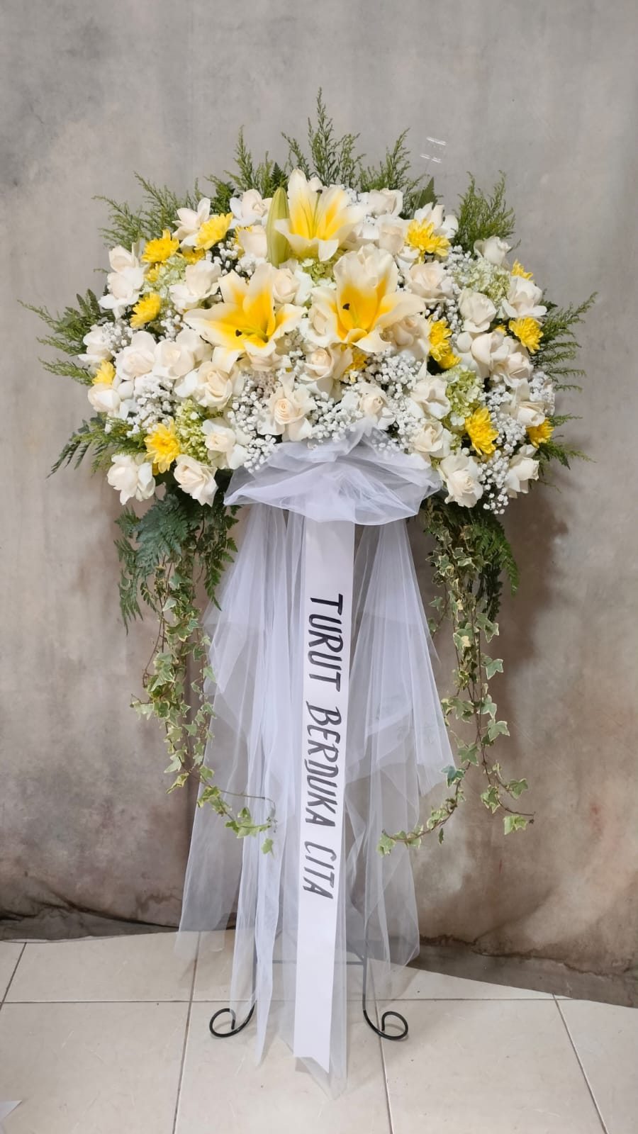 Standing Flower Putih Kuning