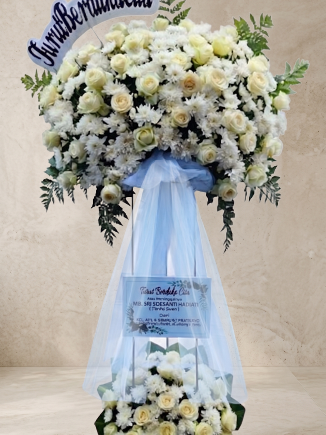 Standing Flower Putih 2 Susun