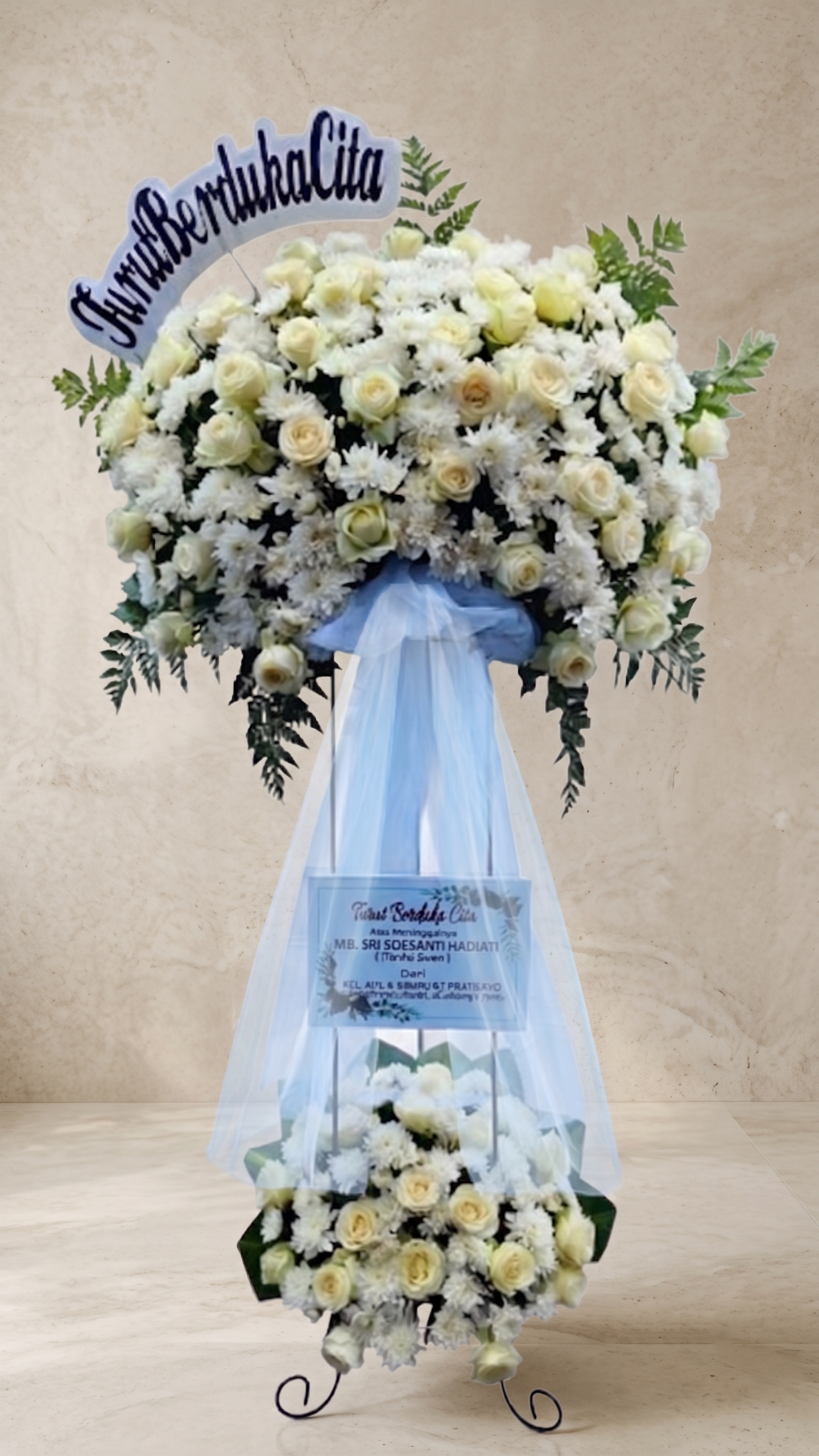 Standing Flower Putih 2 Susun