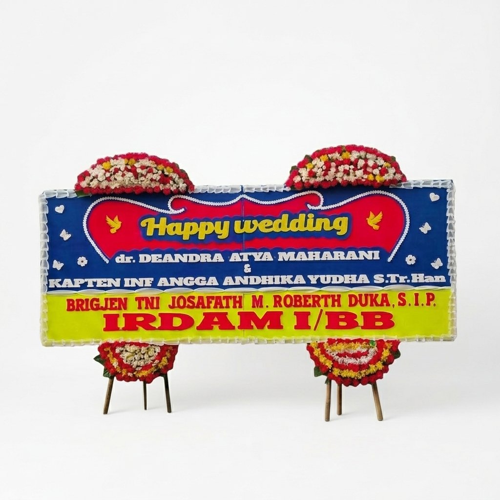 Papan Bunga Gandeng Wedding
